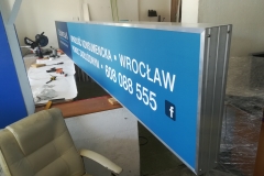 kaseton w ramie al. ,lico plyta poliwęglan komorowy + wydruk cyfrowy