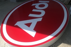 kaseton jednostronny ,lico plexi z wydrukiem ,bok taśma alurapid