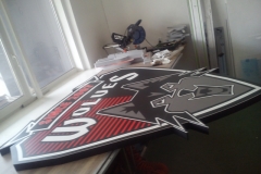 logo styrodur lico PCV z wydrukiem