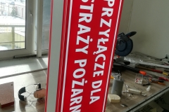 kaseton dwustronny w ramie al. plafony z plexi + wycinana folia