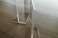 prezenter z plexina ulotkę dwustronny